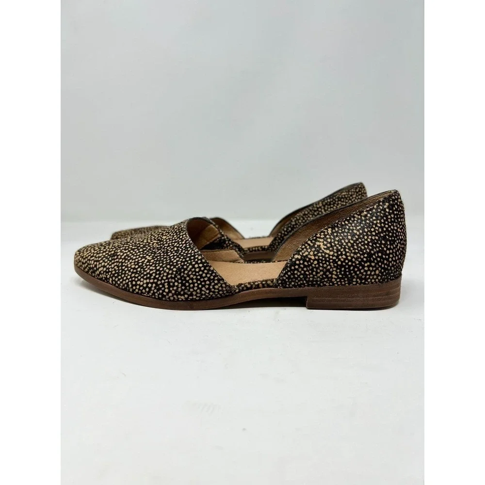 Madewell Marisa D'orsay Flat in Spotted Calf Hair Sz‎ 7